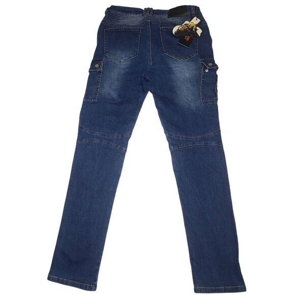 Loong Biker Mens Motorcycle Pants Protective Riding Black Jeans Size 32 - New No - Picture 3 of 12